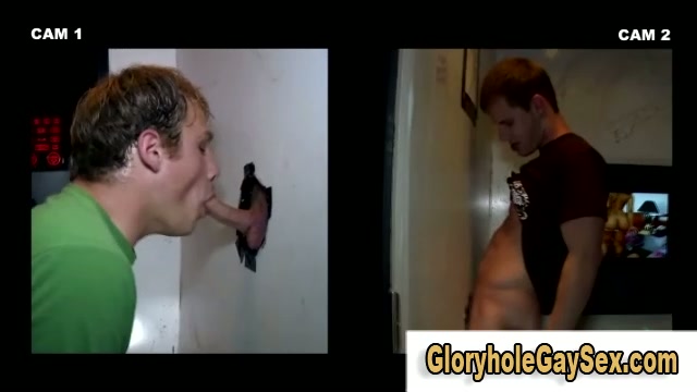 Straight gullible boy tricked at gloryhole