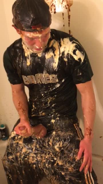 Daddy shower beach messy