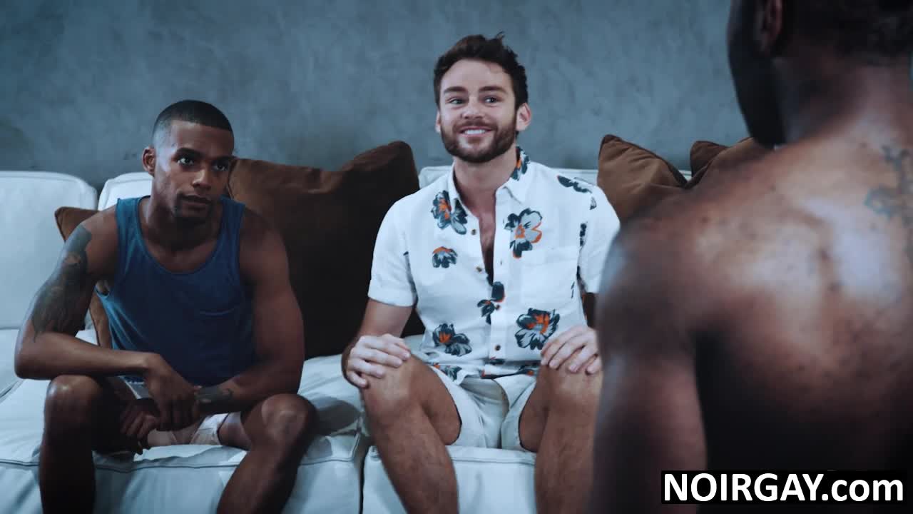 Black Gay Step Brothers Fuck White Guy In Threesome